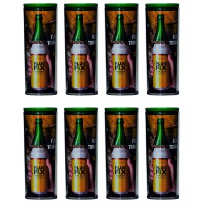 8 pcs. Reusable beer/soda can adapters with crown caps