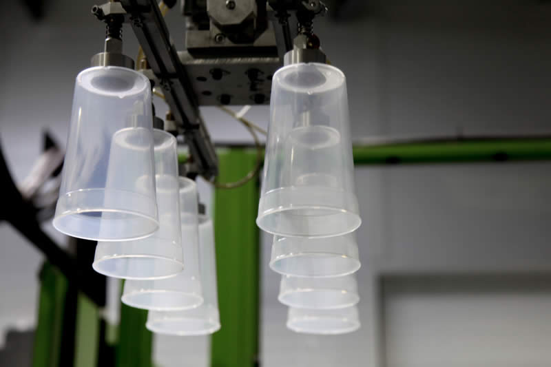 Cups being made